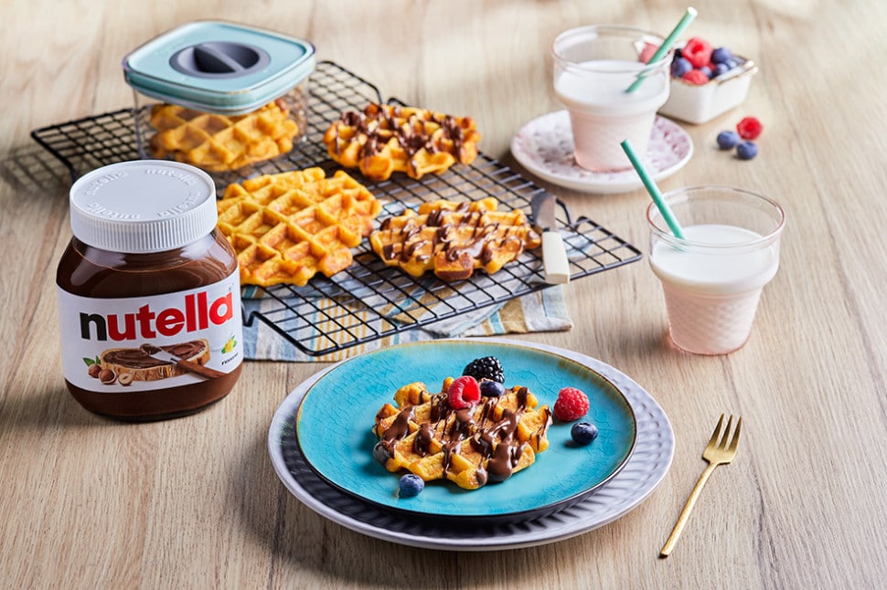 Sweet Potato Waffles with Nutella®