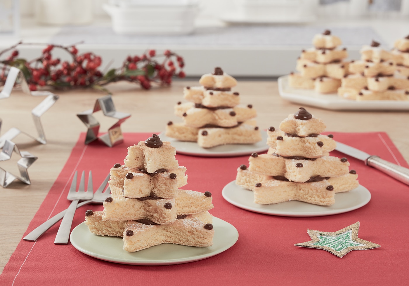 Torta de árbol de Navidad con Nutella<sup>®</sup>