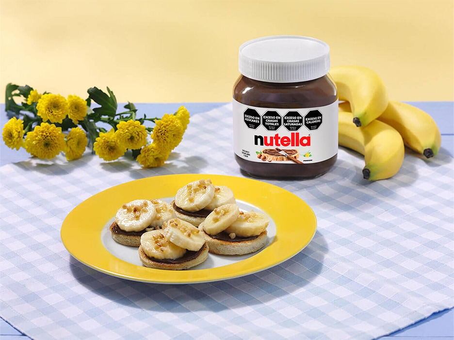 Galletitas de manteca con Nutella® y banana 