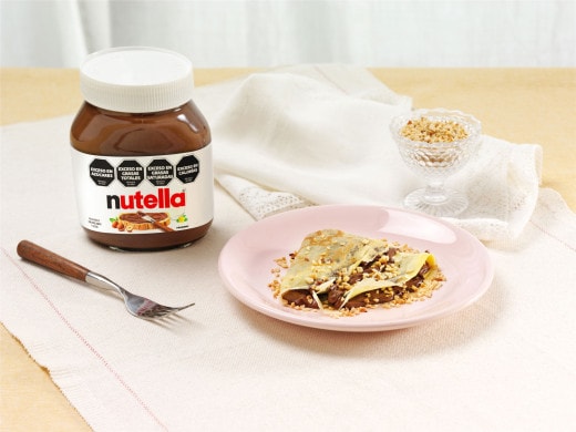 Crepes with Nutella® and Hazelnuts