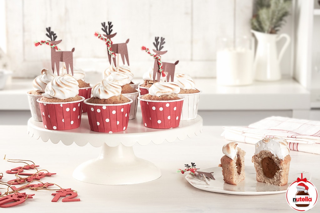 Hazelnut Christmas Cupcakes with Nutella®