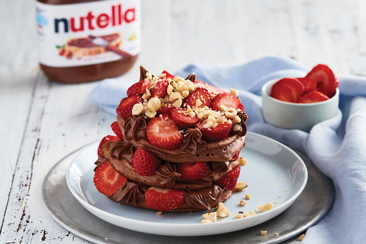 Protein Pancakes with Nutella<sup>®</sup> & Strawberries