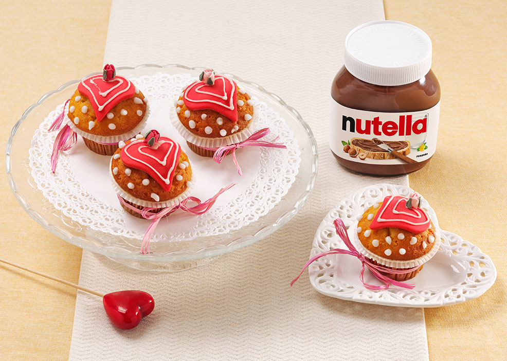 Valentinipäeva tassikoogid koos Nutella<sup>®</sup>-ga