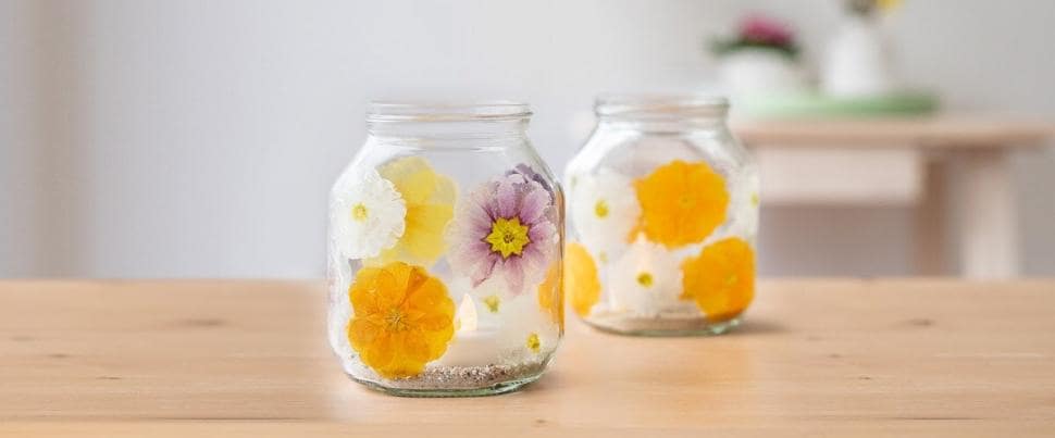 Do it Yourself Home ideas. Nutella® Flower power candle