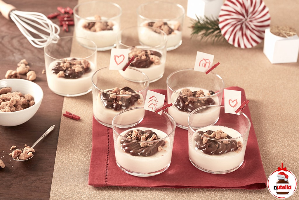 Witte mousse met kruimels en Nutella®