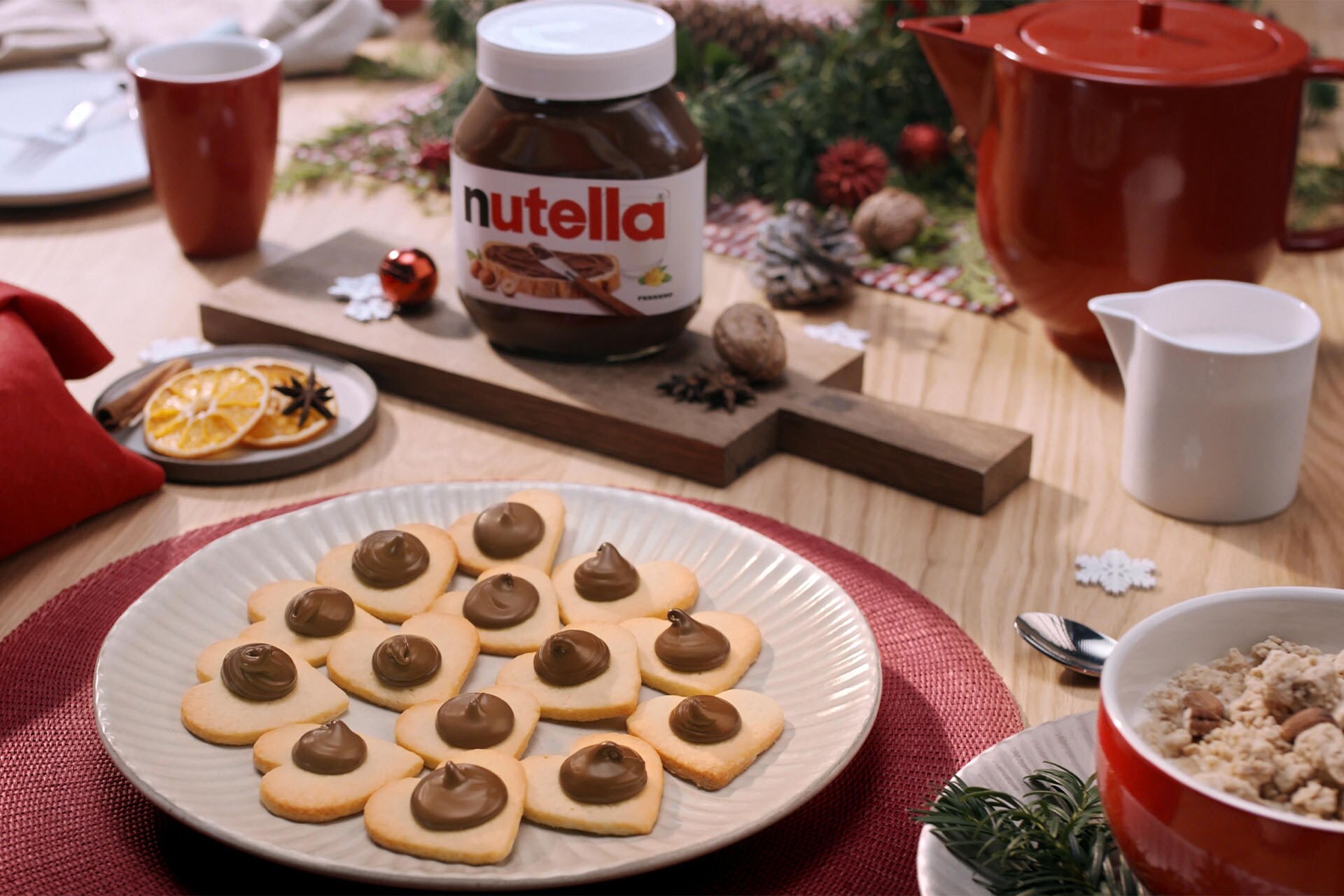 Hartvormige koekjes volgens Nutella®