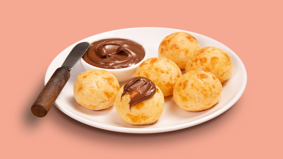 Pão de queijo com Nutella