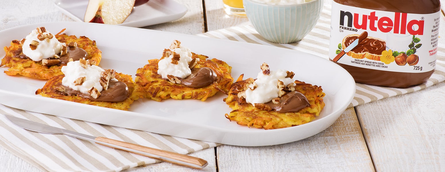 Apple and Carrot Latkes with Nutella®