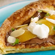 German pancake with apricot and NUTELLA