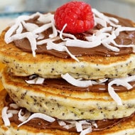 Oatcake towers with lemon, poppy seed and NUTELLA