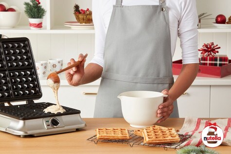 Christmas Tree Waffles with Nutella®