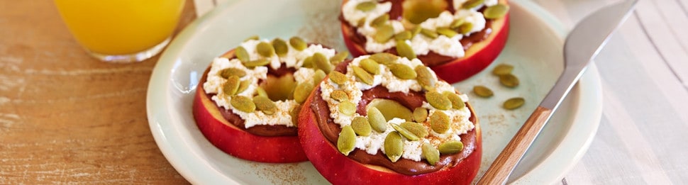 Apple mini bagels with NUTELLA (GLUTEN-FREE)