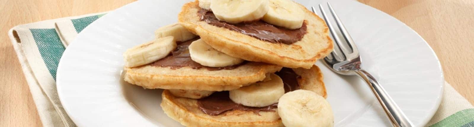 Pancakes de banano con Nutella®