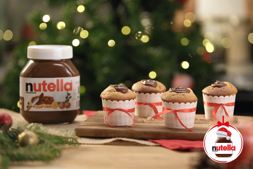 Jablečné mini muffiny s pomazánkou Nutella®