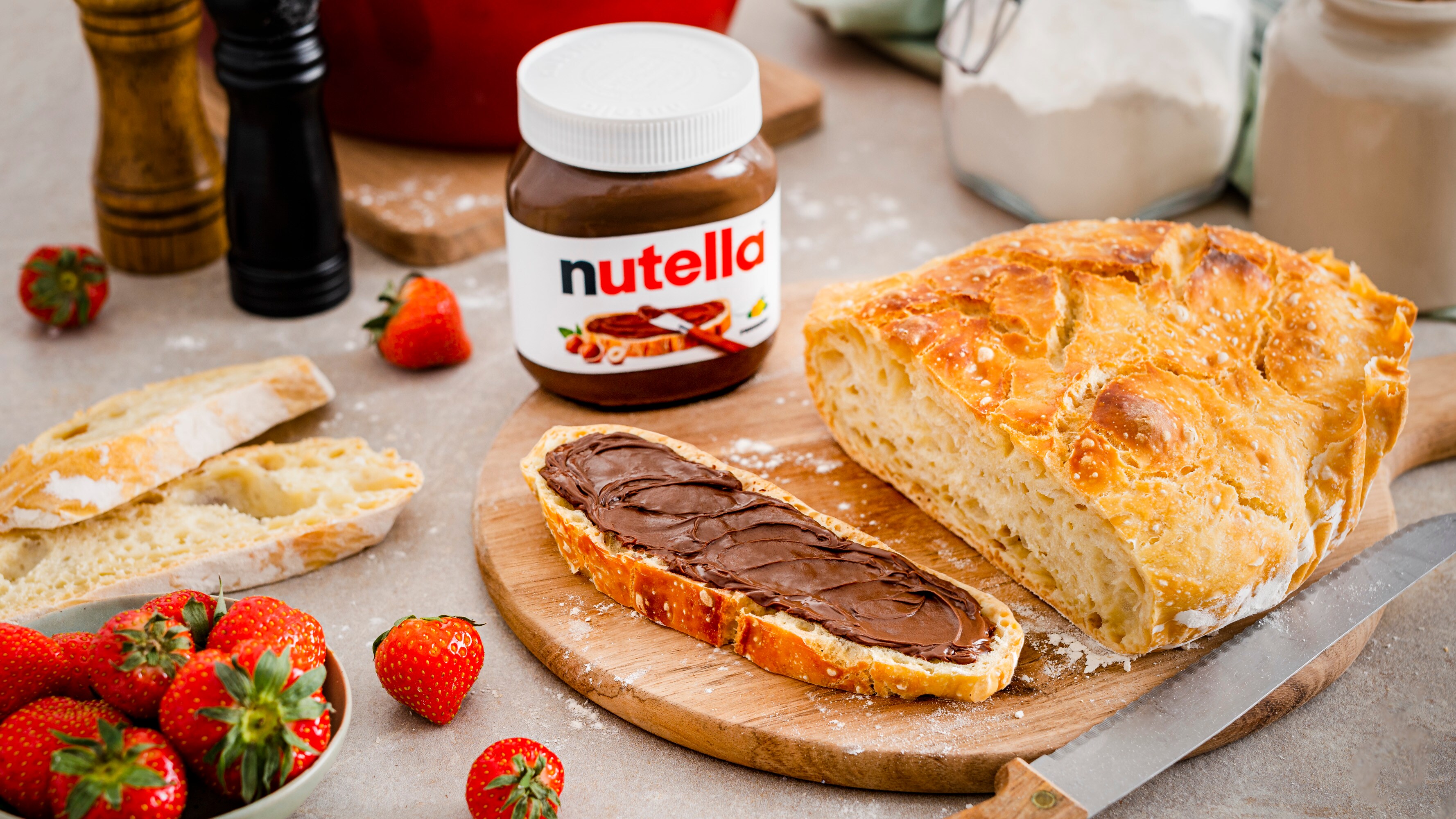 Weissbrot im Topf mit nutella®