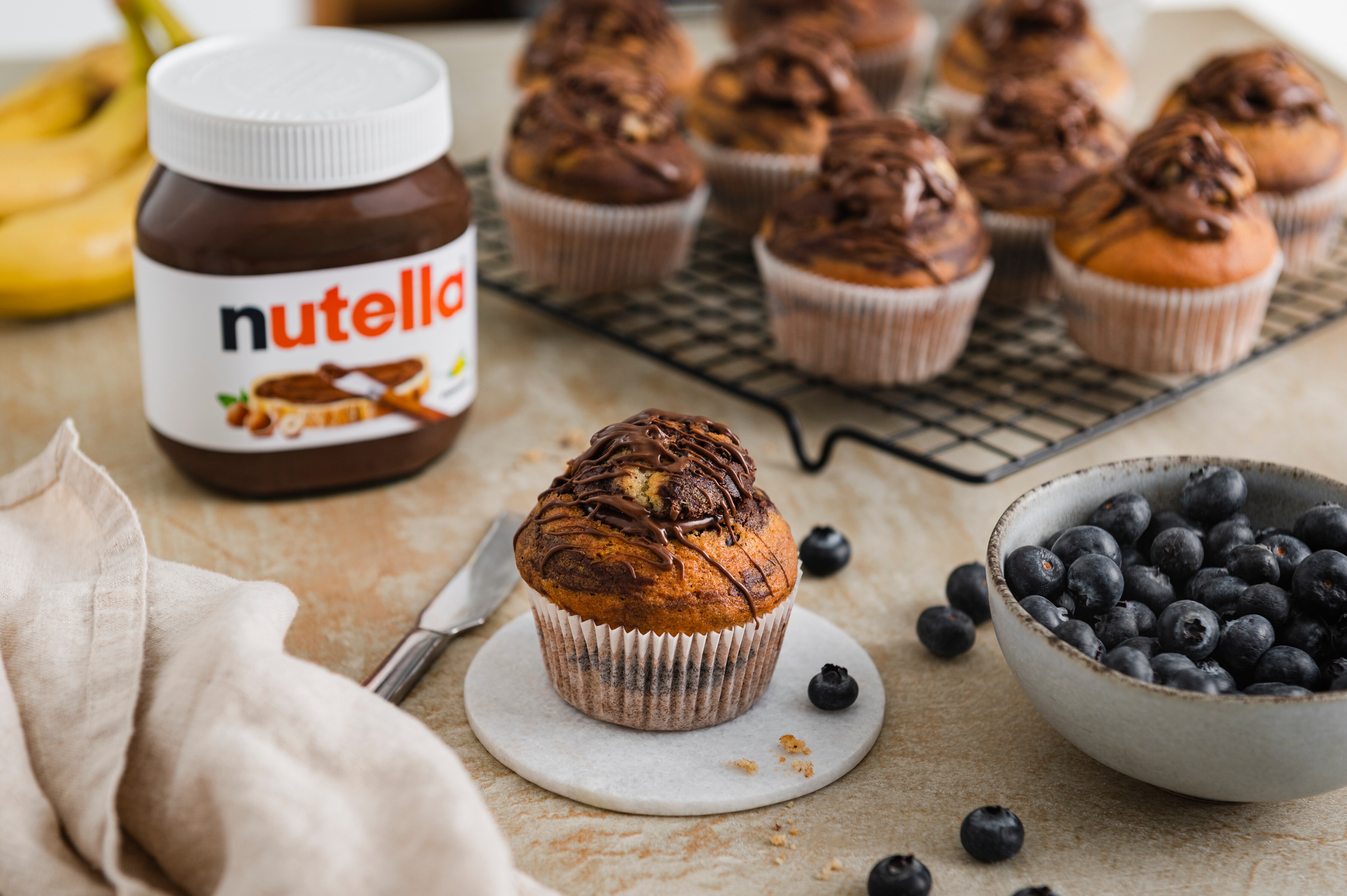 Bananen-Marmor-Muffins mit nutella®