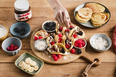 Pancake-Taco-Board mit nutella® 