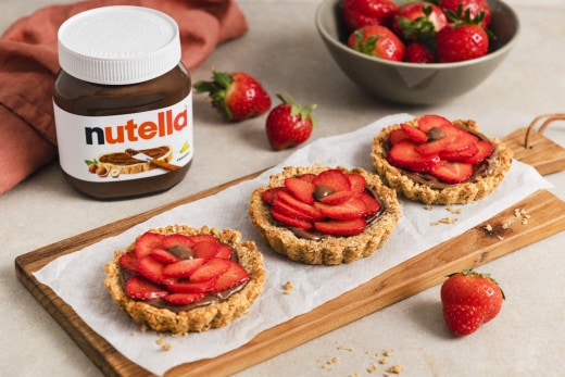 Rezept - nutella - Erdbeer-Granola-Mini-Tarte mit nutella®