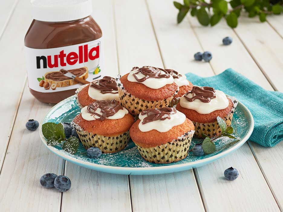 Muffin cukormázzal és Nutella®-val
