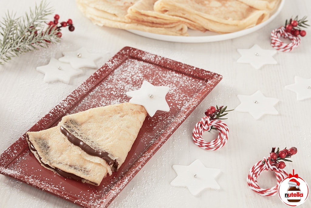 Christmas Crepes with Nutella