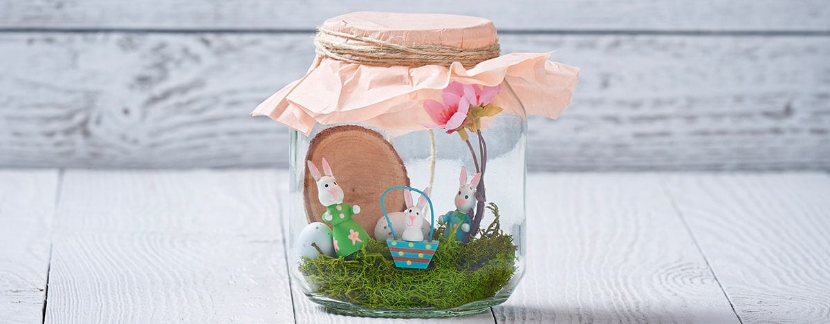 How to create a Nutella® Easter jar decorated with bunnies, eggs & co.