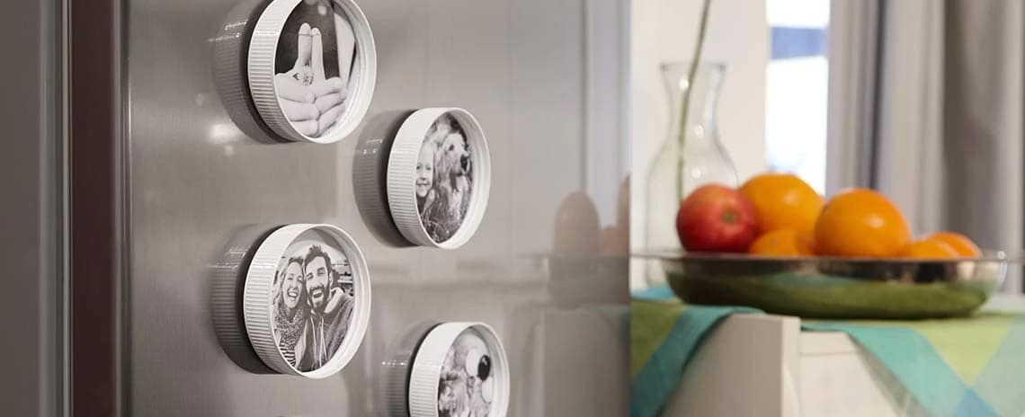 Frame your photos with Nutella® jar caps