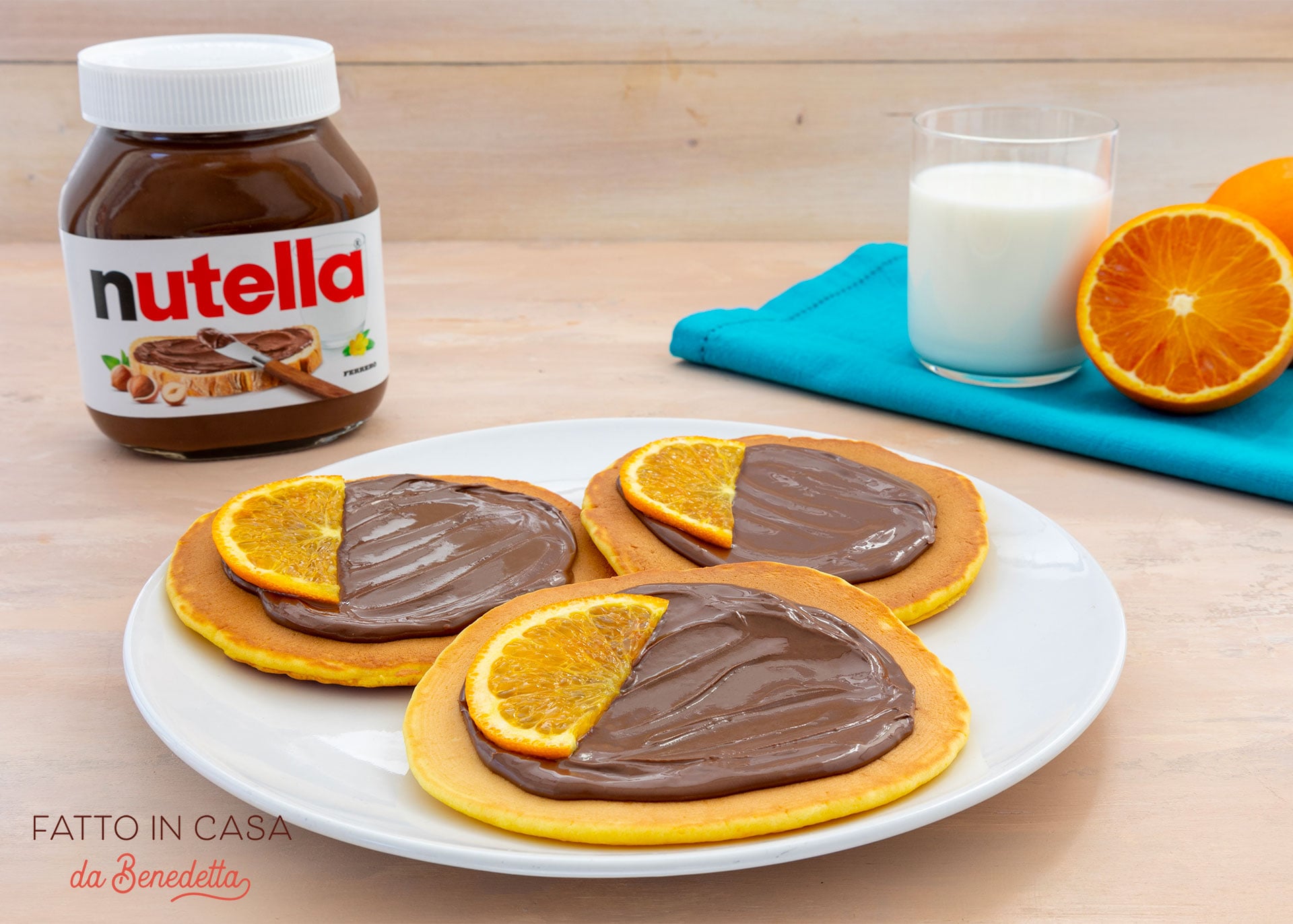 Pancake all'arancia con Nutella<sup>®</sup>