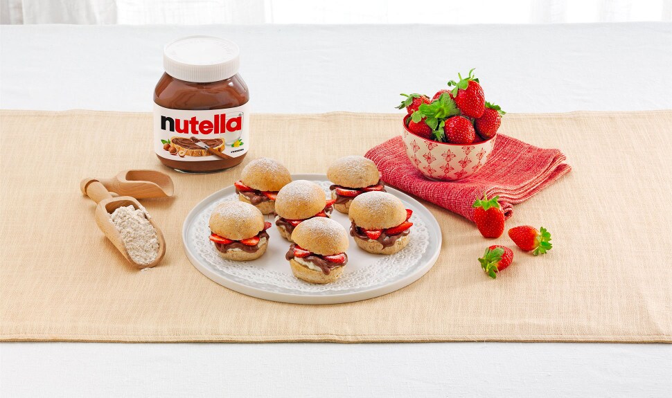 Panini with Nutella® and strawberries recipe