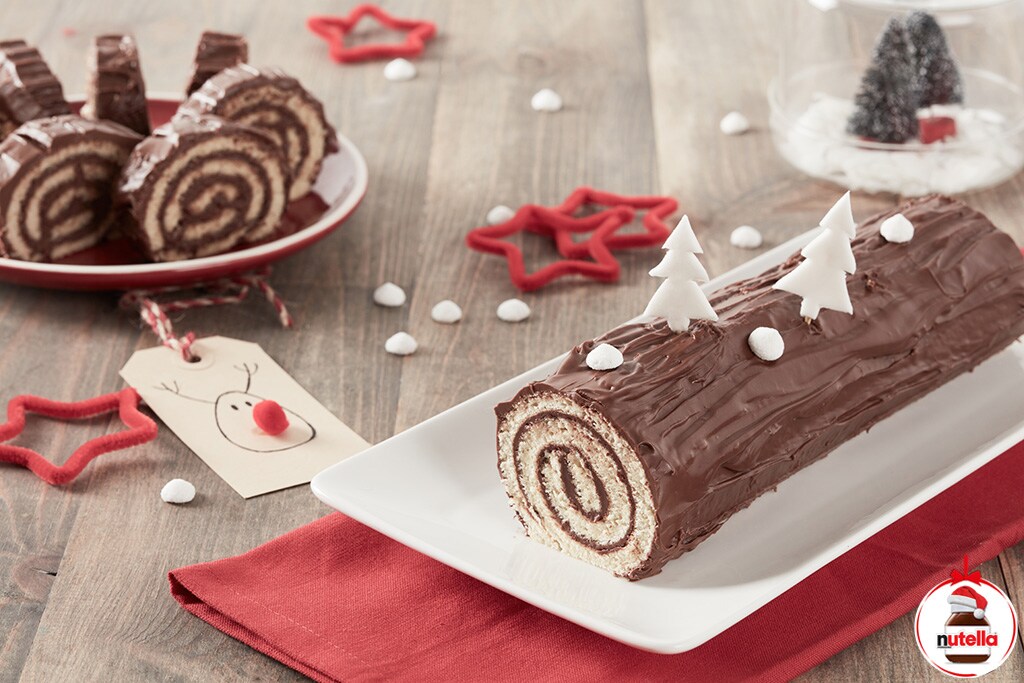 Christmas roll cake with Nutella<sup>®</sup>