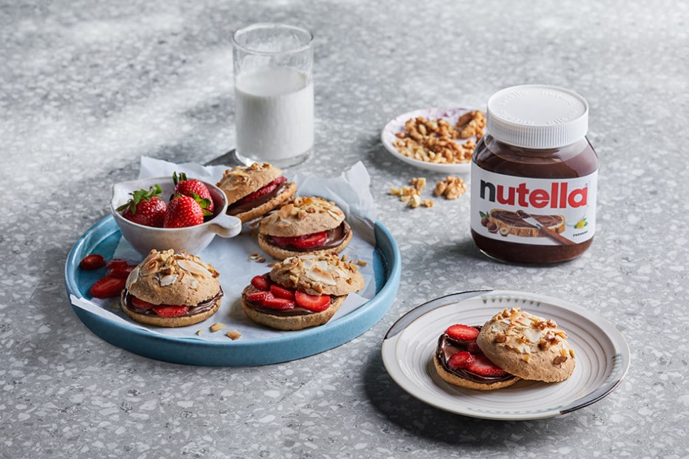 Scones with Nutella® & Fresh Strawberries