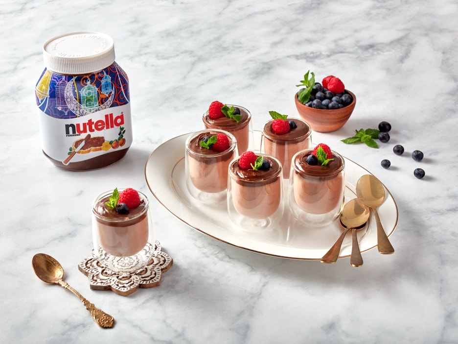 Mousse with Nutella® and Rose Water