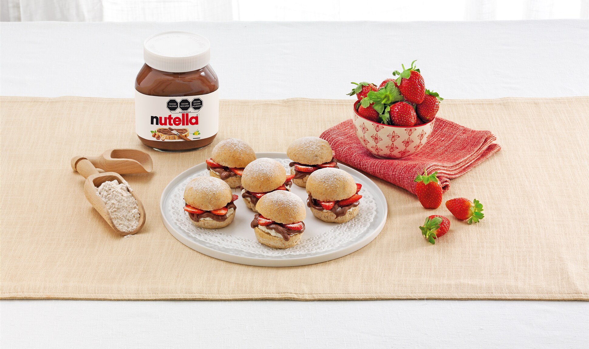 Panini con Nutella® y fresas