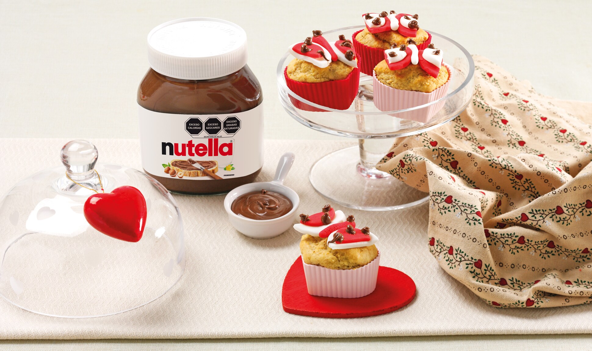 Muffins de San Valentín con Nutella® y nueces | Recetas | Receta Nutella®