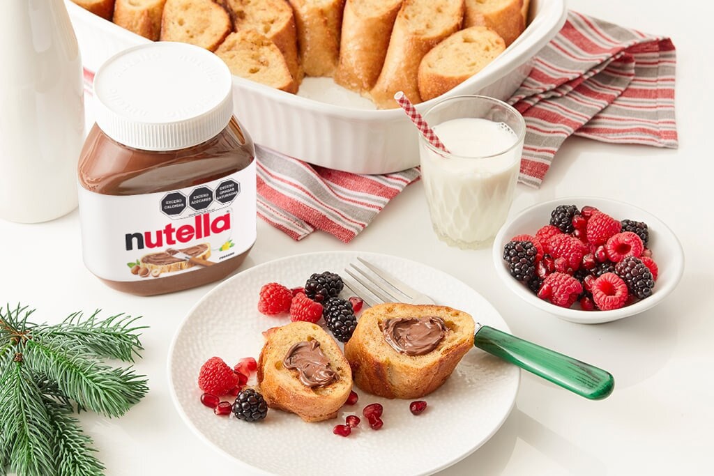 Pan francés horneado - Nutella