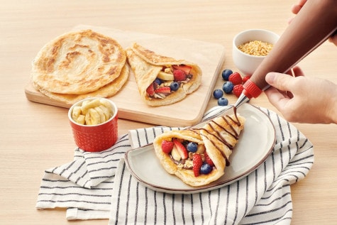 Nutella Paratha Fruit Wrap