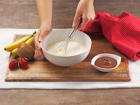 Pannenkoekenbrochettes met Nutella® - STAP 1