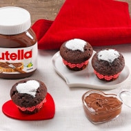 Valentine's gianduja chocolate muffins with Nutella®