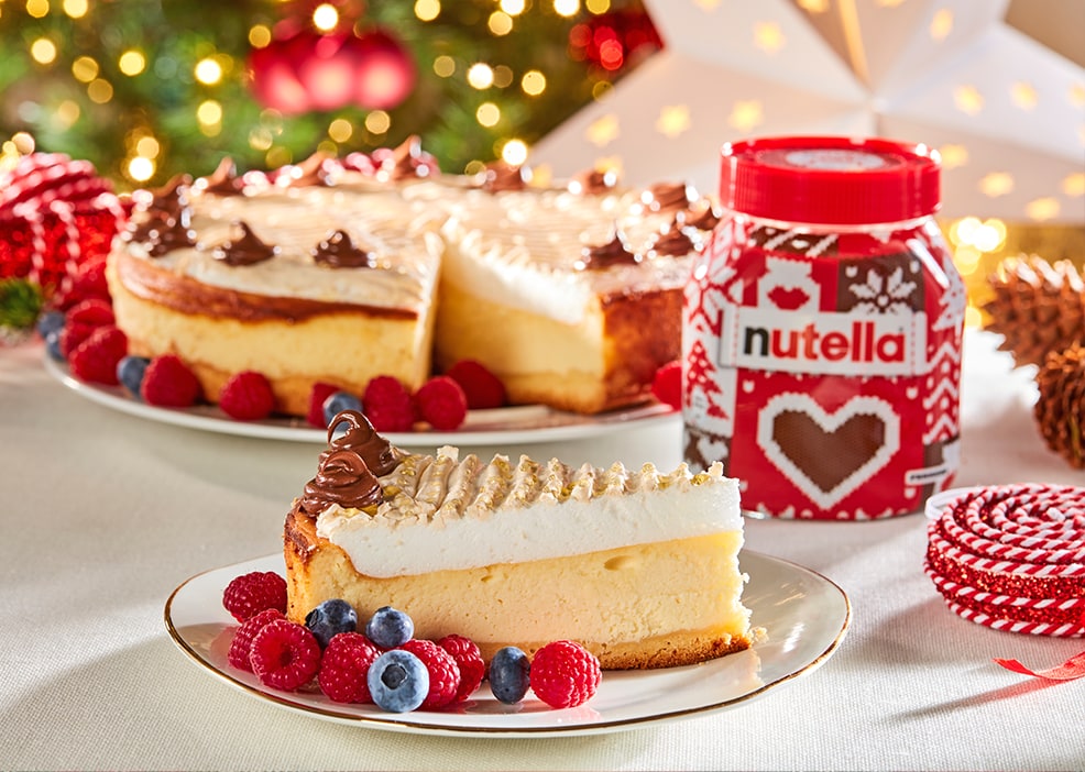 Świąteczny sernik z rosą i kremem Nutella®
