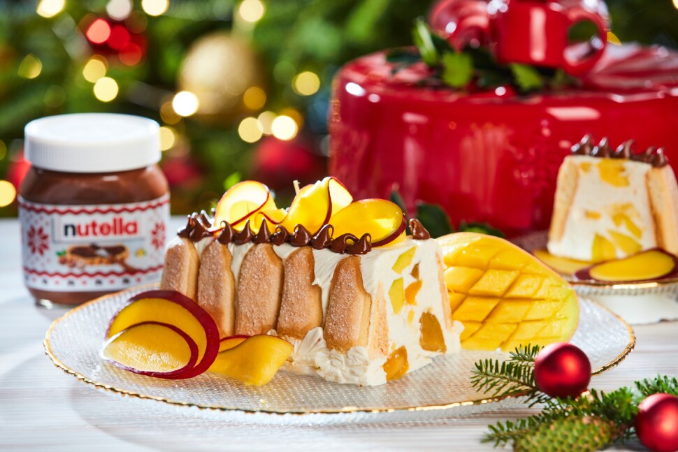 Ciasto bez pieczenia – jogurtowa Terrina z mango i kremem Nutella® na Święta