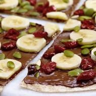 Breakfast tortilla pizza with Nutella®