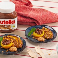 Peaches with Nutella® and Amaretti