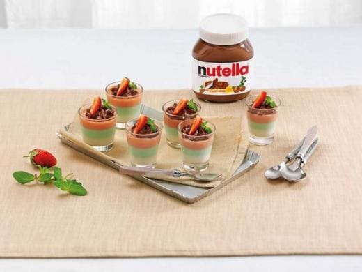 Tricolour panna cotta with NUTELLA®