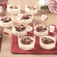 White mousse with crumble and Nutella®