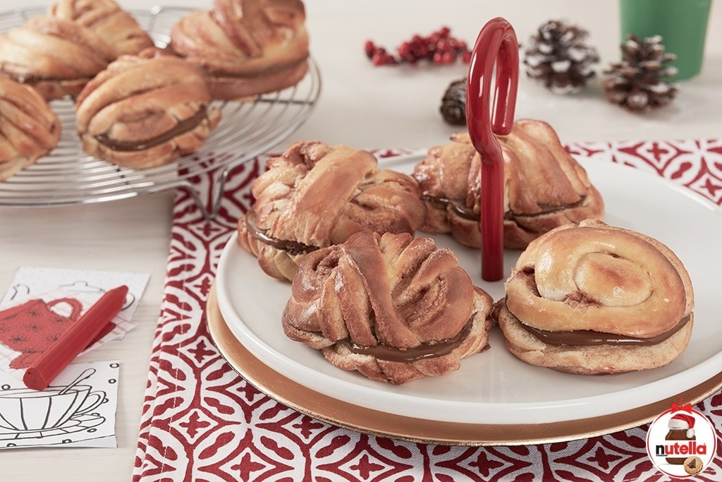 Braided Cinnamon Brioche Buns with Nutella®