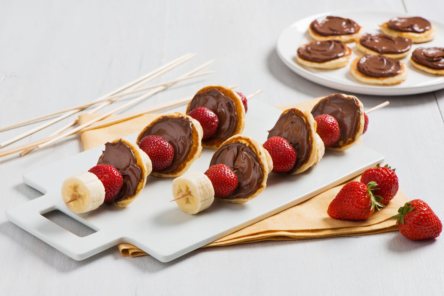 Pancake Skewers with Nutella® chocolate hazelnut spread