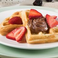 Belgian waffle with berries and Nutella®