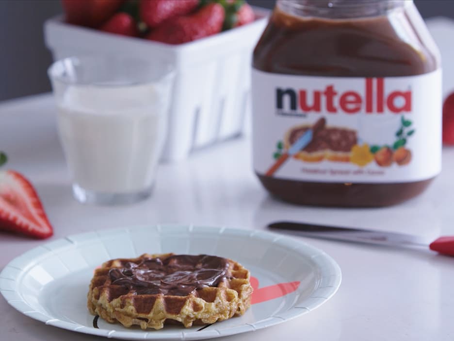 French toast waffles with Nutella® hazelnut spread