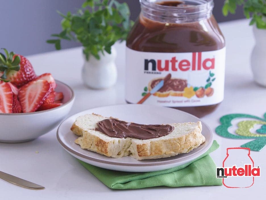 Irish soda bread with Nutella® hazelnut spread