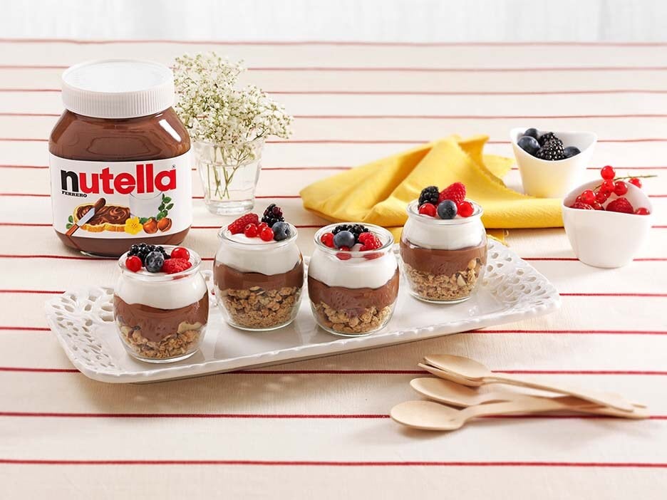 Yogurt and Granola with Nutella® hazelnut spread