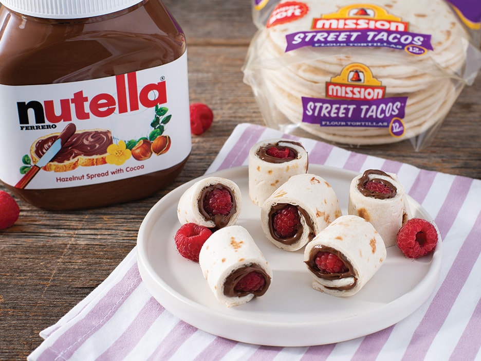 Mission® Raspberry Tortilla Bites with Nutella® Hazelnut Spread